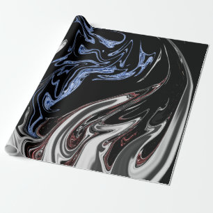 Weiße und blaue Flammen Abstrakte Kunst Beste bi Geschenkpapier