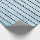 Weiße und blaue Holzoberfläche Geschenkpapier (Ecke)
