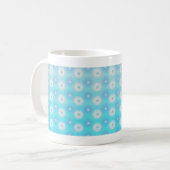 weiße und blaue Kreise Kaffeetasse (Vorderseite Links)