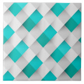 Weiße und blaue Mosaik-Muster-Keramik-Fliese Fliese (Vorderseite)