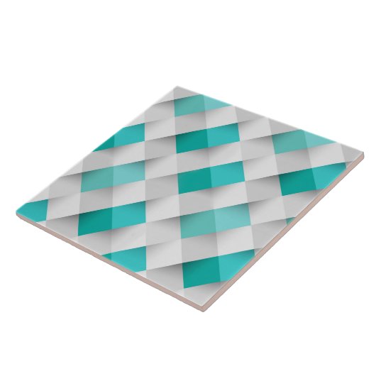 Weiße und blaue Mosaik-Muster-Keramik-Fliese Fliese (Seite)