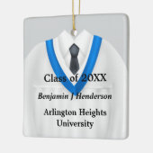 Weiße und blaue Ornamente von Weiß und Weiß (Links)