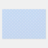 Weiße und blaue Pastel Polka Dot Mix Geschenkpapier Set (Vorderseite 3)