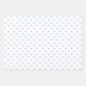 Weiße und blaue Pastel Polka Dot Mix Geschenkpapier Set (Vorderseite 2)