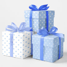 Weiße und blaue Pastel Polka Dot Mix