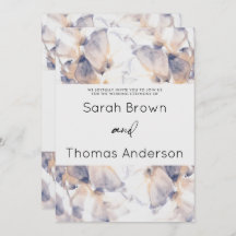 WEISSE UND BLAUE PATELE BLUMENELEGANTE FLÄCHE