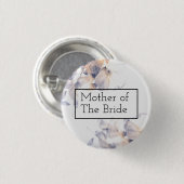 WEISSE UND BLAUE PATELES FLORAL ELEGANT BRIDESMAID BUTTON (Vorne & Hinten)