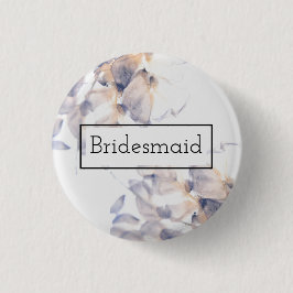 WEISSE UND BLAUE PATELES FLORAL ELEGANT BRIDESMAID BUTTON