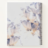 WEISSE UND BLAUE PATELES FLORAL ELEGANT ZURÜCK NOTIZBLOCK (Rückseite)