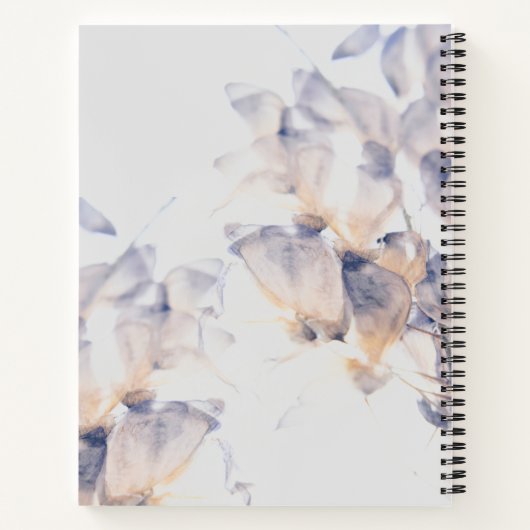 WEISSE UND BLAUE PATELES FLORAL ELEGANT ZURÜCK NOTIZBLOCK (Rückseite)