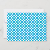 Weiße und blaue Polka Dot Einladung (Rückseite)