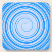 Weiße und blaue Spirale Getränkeuntersetzer (Vorderseite)