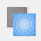 Weiße und blaue Spirale Magnet (Vorderseite/Rückseite)