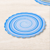 Weiße und blaue Spirale Untersetzer (angewinkelt)