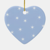 Weiße und blaue Stern-Entwurf Keramikornament (Hinten)