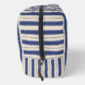 Weiße und blaue Streifen Druckknopfbeutel Waschbeutel (Rechts)