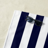 Weiße und blaue Streifen Strandtuch (Beispiel)