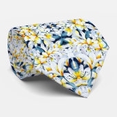 WEISSE UND BLAUE WASSERFARBE LILIES DER KRAWATTE D (Gerollt)