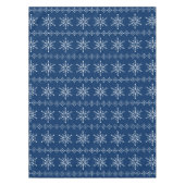 Weiße und blaue Weihnachtsschneeflocken Tischdecke (Vorderseite)