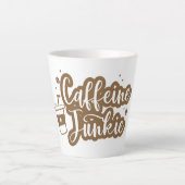 Weiße und braune Kaffeetasse Milchtasse (Vorderseite)