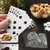 Weiße und braune Tiger Spielkarten (In Situ)