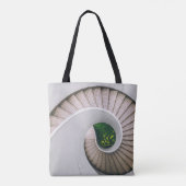 WEISSE UND BROWNE KONKRETE SPIRALSTÄTTEN TASCHE (Rückseite)