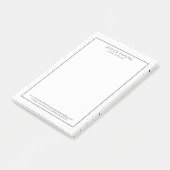 Weiße und dunkelblaue Punktmuster Post-it Klebezettel (angewinkelt)