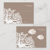 Weiße und Elfenbein-tropische Fischsitzkarte Platzkarte (Vorne/Hinten)