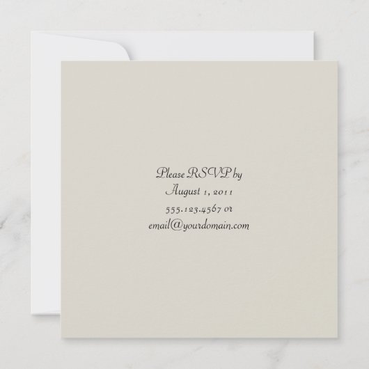 Weiße und Elfenbeinflora Liebe Post Wedding Einladung (Rückseite)