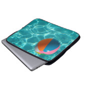 Weiße und farbenfrohe Beachball Laptopschutzhülle (Vorne Knopf)