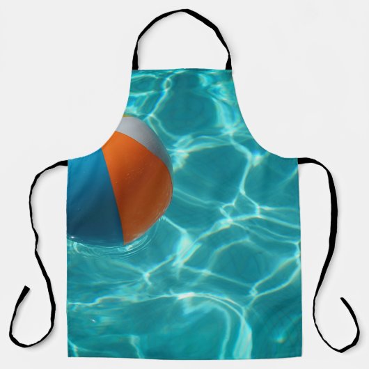 Weiße und farbenfrohe Beachball Schürze (Vorderseite)
