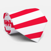 Weiße und flache Streifen Krawatte (Gerollt)