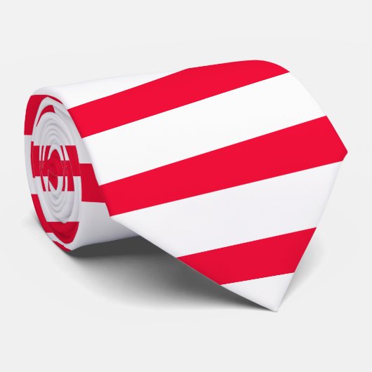 Weiße und flache Streifen Krawatte (Gerollt)