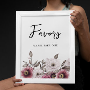 Weiße und florale Gebete für Baby-Zeichen Poster