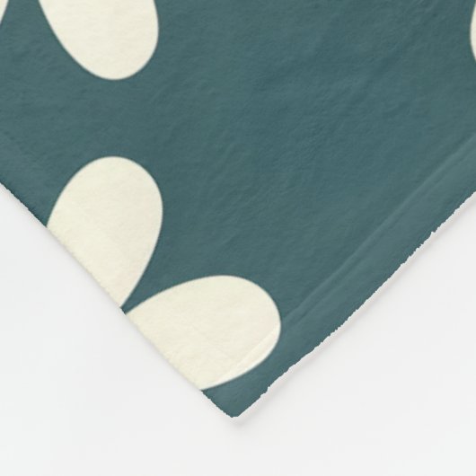 Weiße und gelbe Blume Fleecedecke (Ecke)