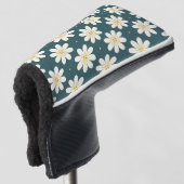 Weiße und gelbe Blume Golf Headcover (3/4 Vorderseite)