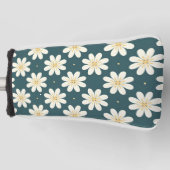 Weiße und gelbe Blume Golf Headcover (Vorderseite)