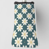 Weiße und gelbe Blume Golf Headcover (Rotieren 90)