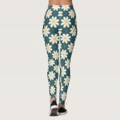 Weiße und gelbe Blume Leggings (Rückseite)