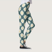 Weiße und gelbe Blume Leggings (Rechts)
