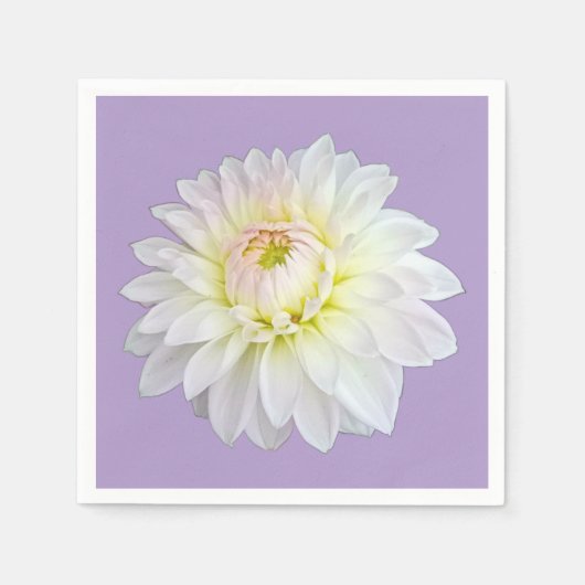 Weiße und gelbe Blume Serviette (Vorderseite)