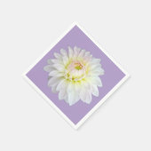 Weiße und gelbe Blume Serviette (Ecke)