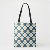 Weiße und gelbe Blume Tasche (Vorderseite)