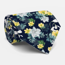 Weiße und gelbe Blumen Blumenmuster