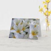 Weiße und gelbe Blumen Nah Happy Birthday Karte (Gelbe Blume)