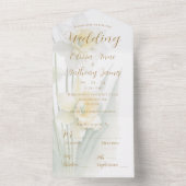 Weiße und gelbe Daffeleien All In One Einladung (Innen Boden)