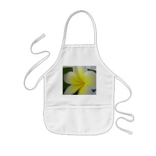 Weiße und gelbe Frangipani Kinderschürze