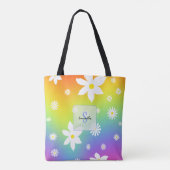 Weiße und gelbe Gänseblümchen Tasche (Rückseite)