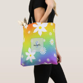 Weiße und gelbe Gänseblümchen Tasche (Von Nahem)