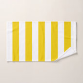 Weiße und gelbe horizontale Streifen Badhandtuch Set (Handtuch)